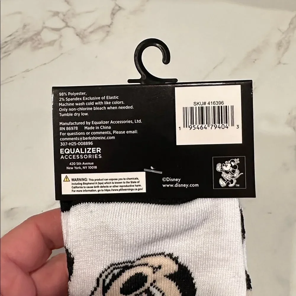 Minnie Mouse Disney Crew Socks NEW Size 9-13